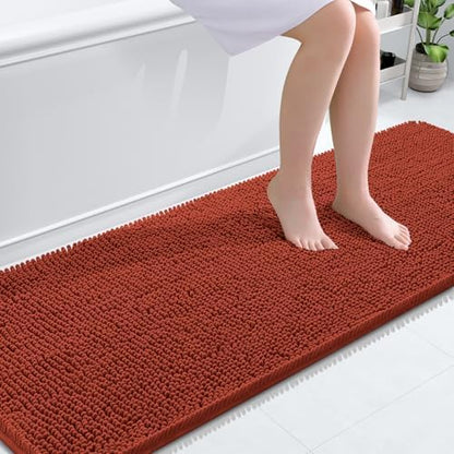 OLANLY Bathroom Runner Rugs 70x24, Extra Soft Absorbent Chenille Bath Rugs