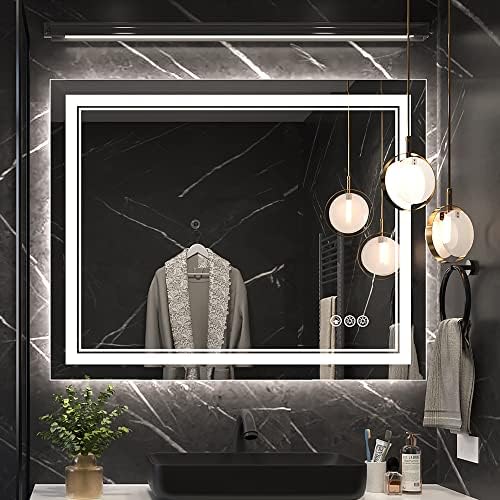 Ratsamee 40"x32" LED Bathroom Mirror with Lights, Backlit + Front Lit