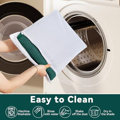 Triohero Bathroom Rugs Non Slip Washable, Super Absorbent Thin Bath Mat Quick Dry Low Pile Bathroom Rug, Dark Green 24"x36"