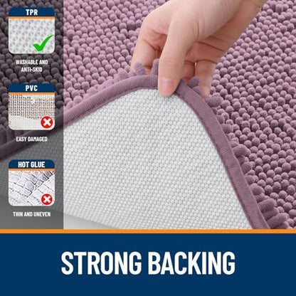 OLANLY Bathroom Runner Rugs 44x24, Extra Soft Absorbent Chenille Bath Rugs