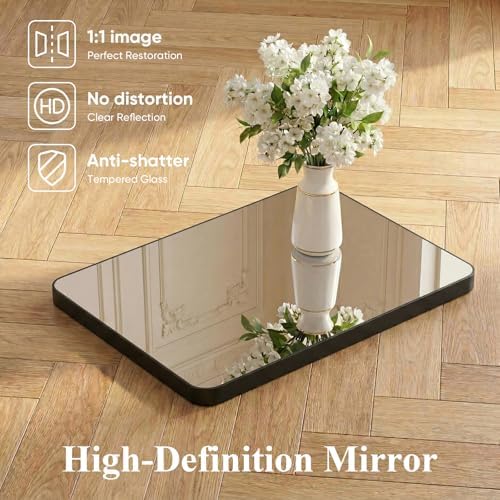 Sweetcrispy Bathroom Mirror, Vanity Mirrors for Wall, 26x38 Inch