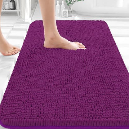 OLANLY Bathroom Rugs 35x24, Extra Soft Absorbent Chenille Bath Rugs