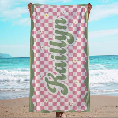 JML Personalized Beach Towel with Name, Microfiber, 30 x 60 in