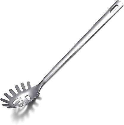 Spaghetti Spoon, Berglander Pasta Server, Stainless Steel Pasta Spoon, Pasta Fork, Noddle Fork, Heat Resistant, Dishwasher Safe, Easy to Clean