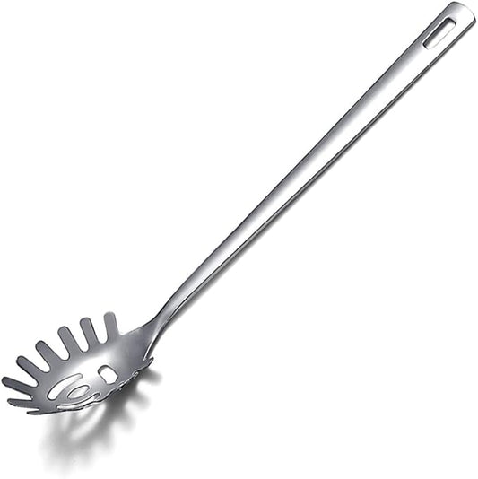 Spaghetti Spoon, Berglander Pasta Server, Stainless Steel Pasta Spoon, Pasta Fork, Noddle Fork, Heat Resistant, Dishwasher Safe, Easy to Clean