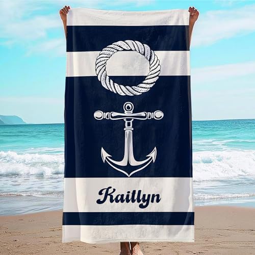JML Personalized Beach Towel with Name, Microfiber, 35 x 70 in