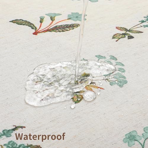 Colorful Star Farmhouse Floral Linen Shower Curtain, Vintage Boho Shower Curtain for Bathroom, French Country Pattern Waterproof Bathroom Curtains, 72" W x 72" L