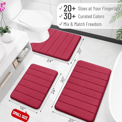 OLANLY Memory Foam Large Bath Mat 40x32, Super Soft Absorbent Bathroom Rugs
