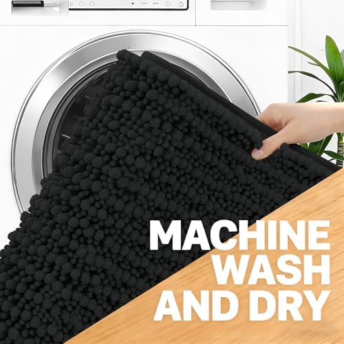 OLANLY Bathroom Rugs 36x24, Thick Soft Absorbent Chenille Bath Rugs