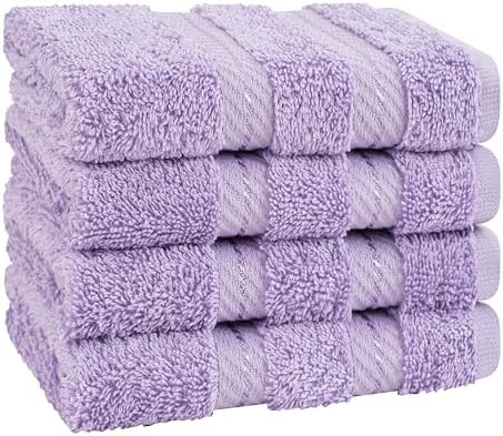 American Soft Linen 100% Cotton Luxury Turkish Towels, 4 PC Washcloth Set
