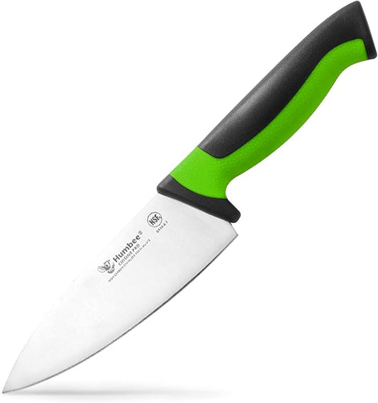 8-Inch Chef Knife, NSF Certified Razor-Sharp High Carbon Stainless Steel Blade – Ergonomic Color Coded Handle, Non-Slip Grip Kitchen Knife, DT-10 Series, Green