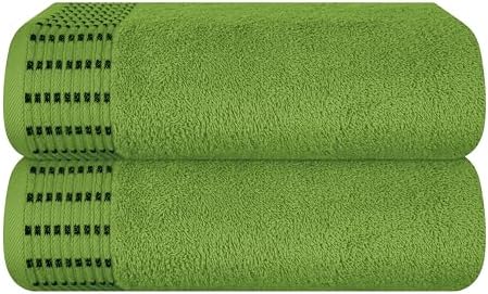 BELIZZI HOME Cotton 2 Pack Oversized Bath Towel Set 28x55 inches, Large Bath Towels, Ultra Absorbant Compact Quickdry & Lightweight Towel, Ideal for Gym Travel Camp Pool - Kiwi Green