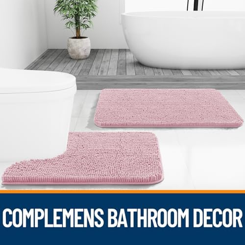 OLANLY Bathroom Rugs 30x20, Extra Soft Absorbent Chenille Bath Rugs