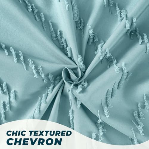 Teal Boho Fabric Shower Curtain 72 x 78 Inches