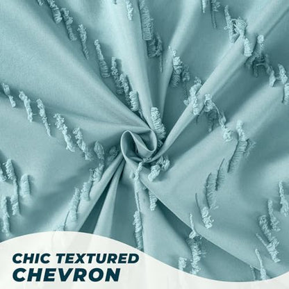 Teal Boho Fabric Shower Curtain 72 x 78 Inches