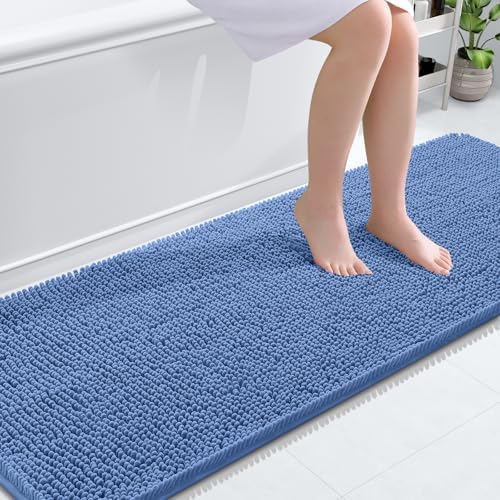 OLANLY Bathroom Runner Rugs 70x24, Extra Soft Absorbent Chenille Bath Rugs