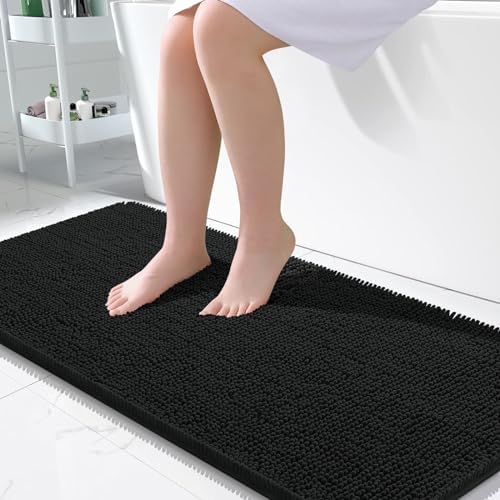 OLANLY Large Bathroom Rugs 50x30, Extra Soft Absorbent Chenille Bath Rugs