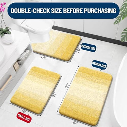 OLANLY Bathroom Runner Rug 47x20, Extra Soft Absorbent Microfiber Bath Rugs