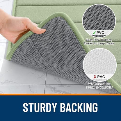OLANLY Memory Foam Large Bath Mat 70x46, Super Soft Absorbent Bathroom Rugs