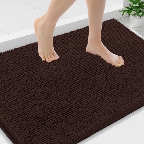 Smiry Bathroom Rugs 36X24, Luxury Chenille Extra Soft Absorbent Bath Mat