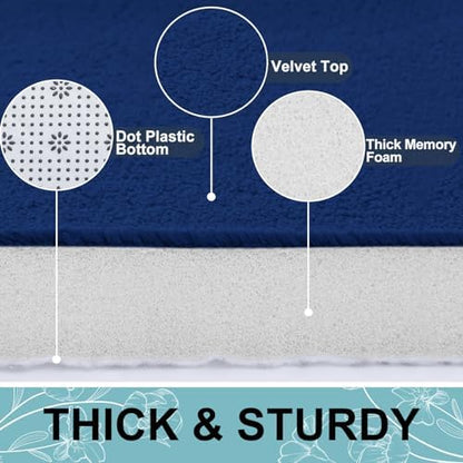Smiry Memory Foam Bath Mat 59x20, Extra Soft and Absorbent Bathroom Rugs