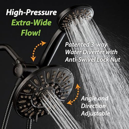 AquaDance 7" Premium High Pressure 3-way Rain & Handheld Shower Head Combo