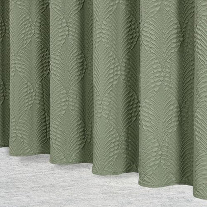 Gibelle 36x72 Small Stall Shower Curtain, Sage Green Embossed Half Bath Curtain