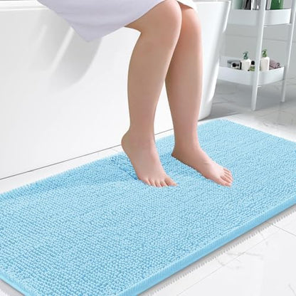 OLANLY Large Bathroom Rugs 50x30, Extra Soft Absorbent Chenille Bath Rugs