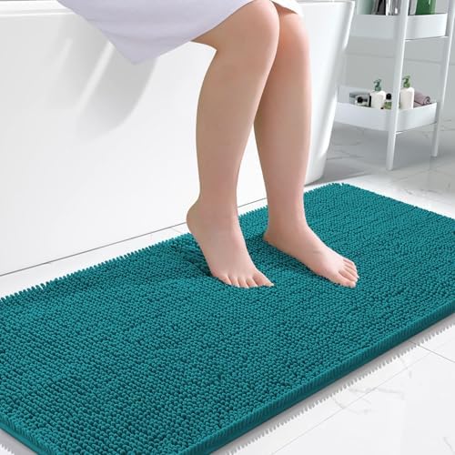 OLANLY Large Bathroom Rugs 50x30, Extra Soft Absorbent Chenille Bath Rugs