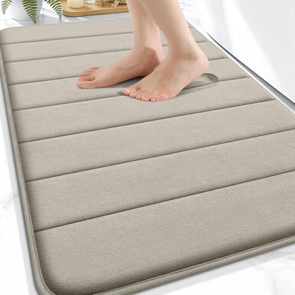 OLANLY Memory Foam Bath Mat 30x20, Super Soft and Absorbent Bathroom Rugs