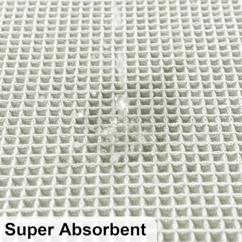 JIUZHEN Set of 2 Waffle Bathroom Rugs Non Slip Bath Mats, 16"x24"+24"x60"