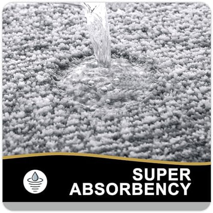 OLANLY Bathroom Runner Rugs 47x24, Long Bath Mats for Bathroom, Dark Grey