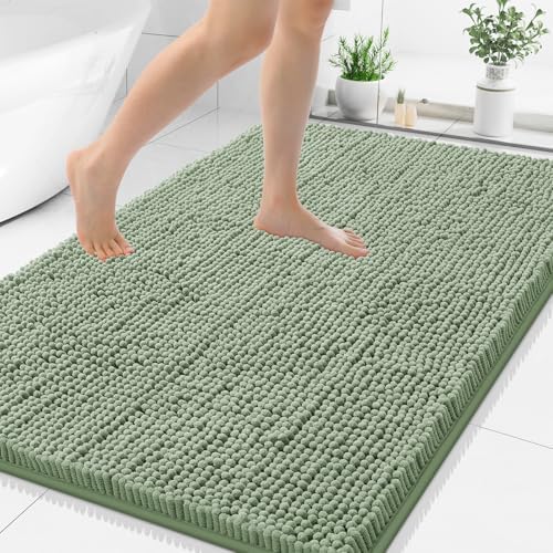 Smiry Bathroom Rugs 40X32, Luxury Chenille Extra Soft Absorbent Bath Mat