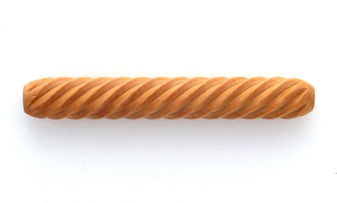 MKM Pottery Tools Wood Hand Rollers for Clay (HR-20 Diagonal)