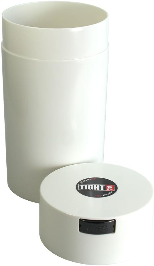 Tightvac - 3oz to 12 Ounce - Patented Airtight Container | Multi-use Vacuum Container Works as Smell Proof Containers for Herbs and Dry Goods. White