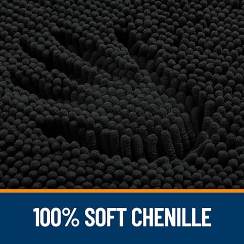 OLANLY Large Bathroom Rugs 40x32, Extra Soft Absorbent Chenille Bath Rugs