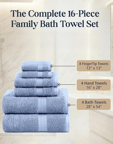 LANE LINEN Towel Set for Bathroom Soft Absorbent Quick Dry - Allure