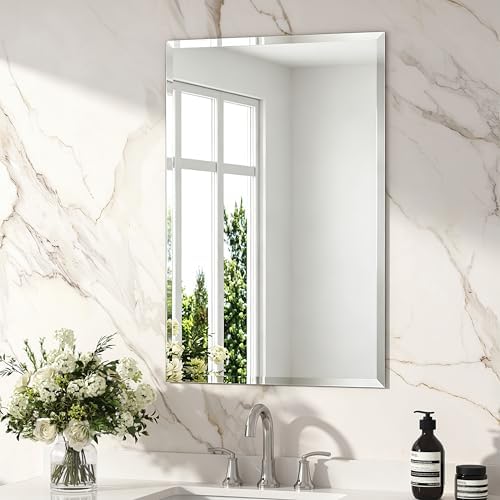 24x36 Inch Bathroom Mirrors for Over Sink, Frameless Mirrors for Wall