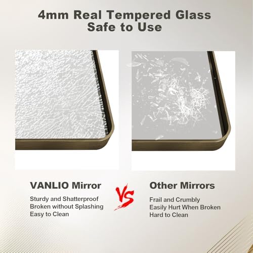 55x36 Bronze Framed Bathroom Mirror
