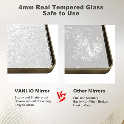 55x36 Bronze Framed Bathroom Mirror