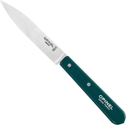 OPINEL Les Essentials - Small Kitchen 4 Piece Knife Set - Paring, Serrated, Peeler, Vegetable Knife, Corrosion Resistant High Carbon Steel, Made in France (Primo)