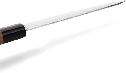Japanese Petty Knife Hammered Damascus VG-10 46 Layer Octagonal Walnut Handle, 6-inch (150mm)