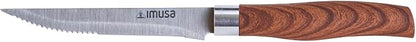 IMUSA 4.5in Chef WL Stainless Steel Steak Knife with Wood Look Handle
