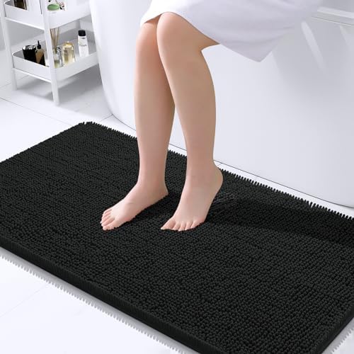 OLANLY Bathroom Runner Rugs 45x27, Extra Soft Absorbent Chenille Bath Rugs