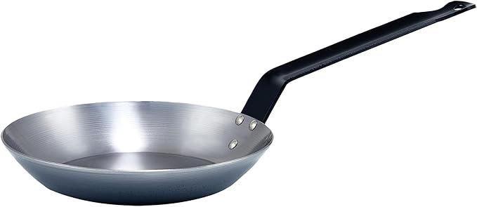 Winco 9-1/2" French Style Fry Pan, Polished Carbon Steel (Spain)