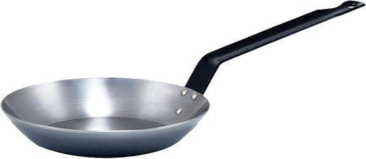Winco 9-1/2" French Style Fry Pan, Polished Carbon Steel (Spain)