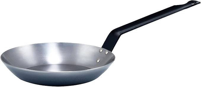 Winco 7-7/8" French Style Fry Pan, Polished Carbon Steel (Spain)
