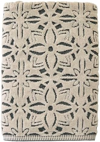 SKL Home Lisbon Bath Towel, Premium 100% Cotton, Black
