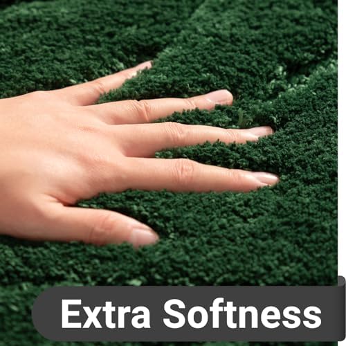 DEXDE Bathroom Rugs Runner Non-Slip Mat for Bathroom Floor Tub 24X72 Green