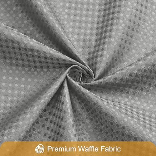 Gibelle 3 in 1 Grey Shower Curtain with PEVA Liner, 12 Hooks, 72x72